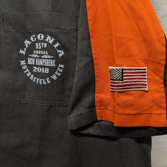 2018 Laconia Born Free Motorcycle Week Button Up Shirt - Picture 4 of 5